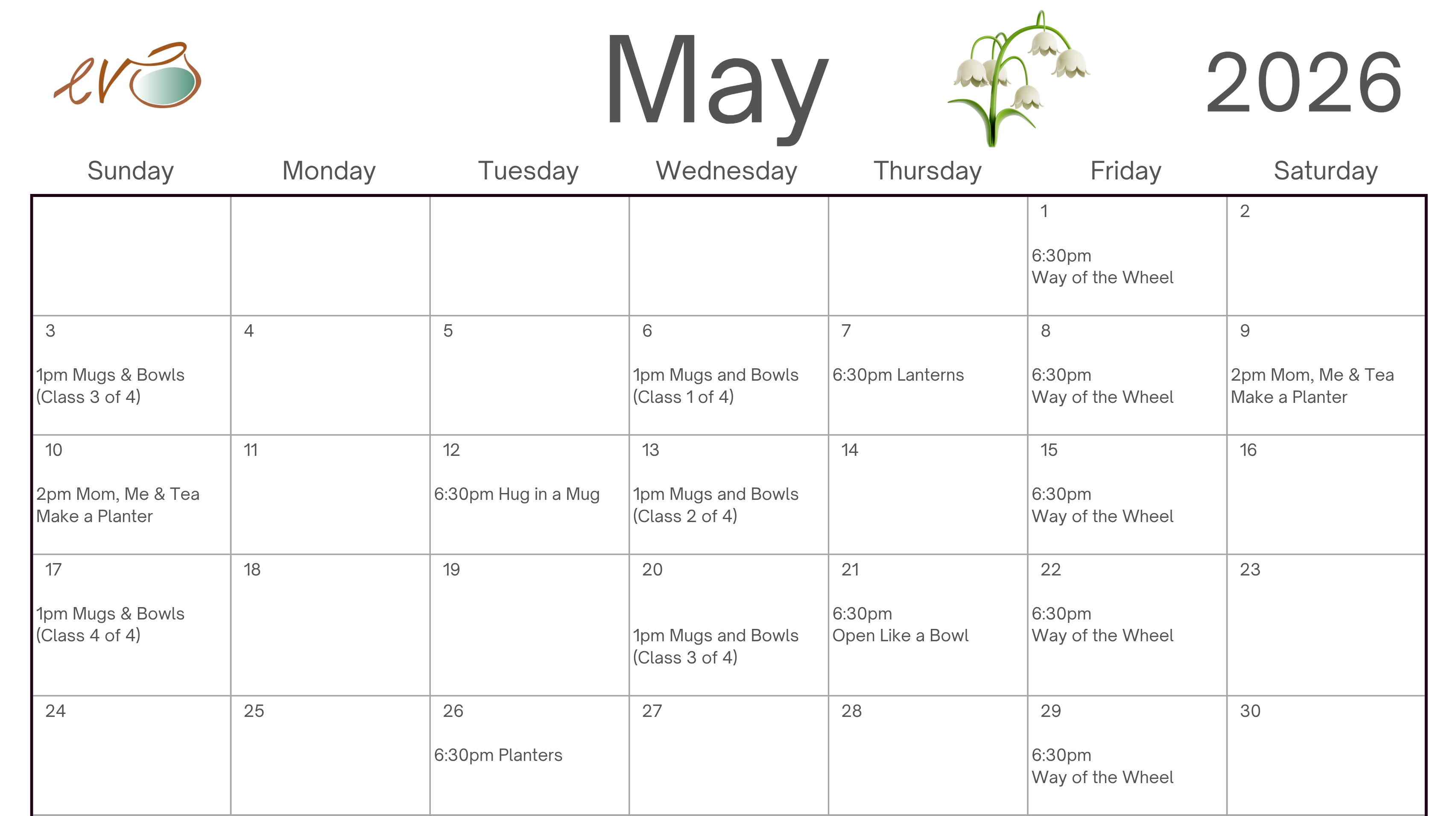 May Calendar